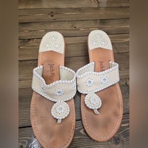 Jack Rogers Cream and White Sandals
